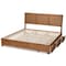 Baxton Studio Lisa Modern Ash Walnut Brown Finished Wood King Size 3-Drawer Storage Bed 180-9427-9622-Zoro - alternate 7